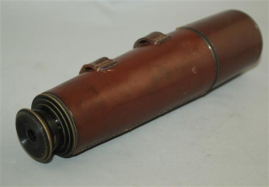 An unusual pair of adjustable binoculars & a telescope